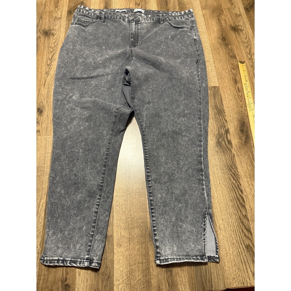 AVA VIV Jeans, Women's Size 22, Gray, Denim, High Rise Skinny  40" Length